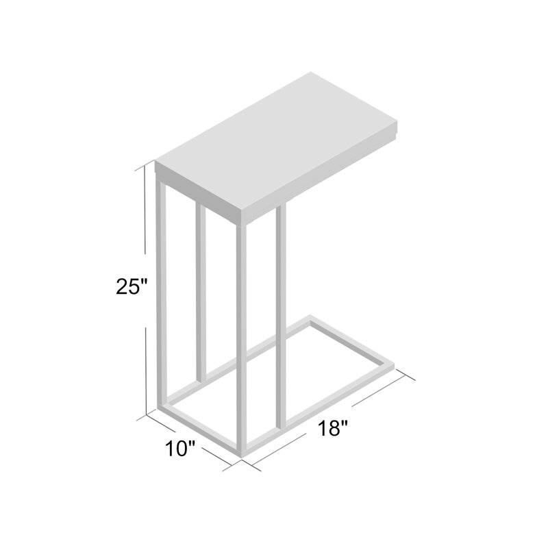 Cateena End Table, White