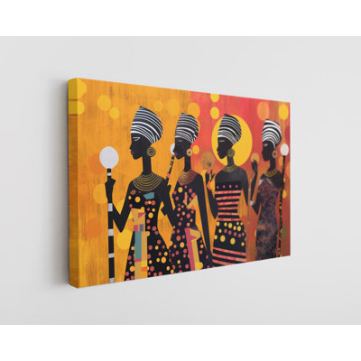 Tribal Women Canvas Print, Modern Wall Art Decor for Home & Office