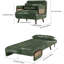 Convertible Sleeper Chair Bed for Adults, Folding Single Sofa Couch, Green, 90CM