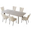 Ensemble de table de salle à manger rectangulaire 78,7 po, ensemble de table de cuisine moderne avec chaise de salle à manger rembourrée-1110653786-1110653780