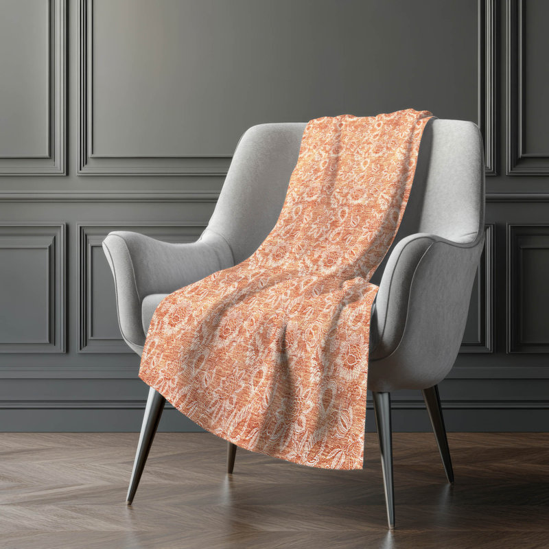 Jeté floral Sherpa ASB662 Addison, Saumon