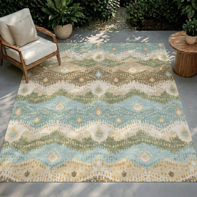 Tapis ikat intérieur / extérieur lavable à la machine Shuana ACN3074