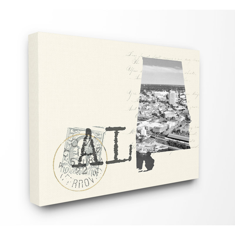 «Alabama noir et blanc, photographie sur papier crème» par Daphne Polselli, impression, H 24 po x l 30 po x P 1,5 po
