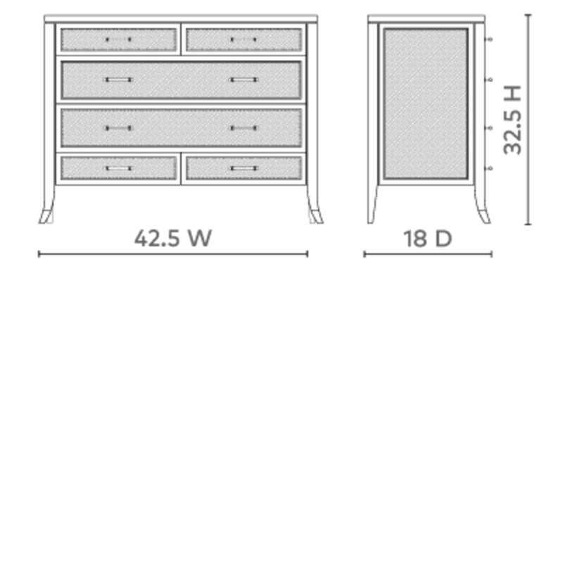 Paulina 6 - Drawer Dresser
