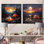 «Seaside Sunset Camp I», ensemble de 2 reproductions d'art sur toile