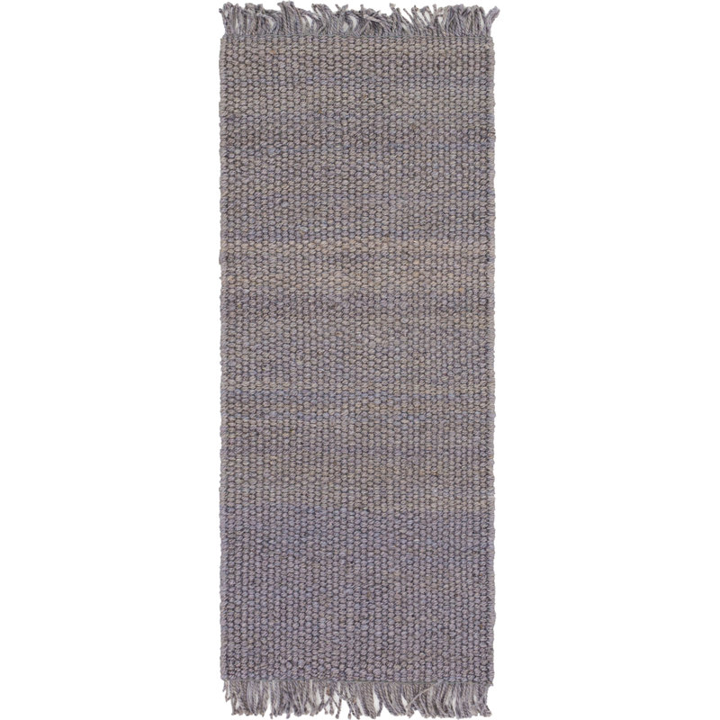 Tapis ivoire noué à la main Gelman, Tapis de couloir 2 pi 7 po x 6 pi 1 po, Grey