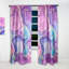 Art liquide translucide en rose et bleu - Rideau abstrait - Velours obscurcissant - 1 panneau