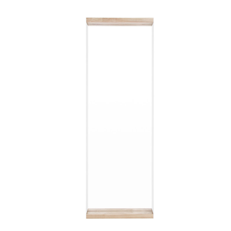 Rectangle Mirror, 78" x 25", Whitewashed Ash