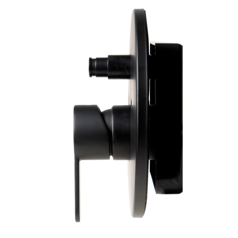 Matte Black Wall-Mounted Shower Valve with Lever Handle