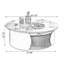 Table basse ronde en bois manufacturé rétro
