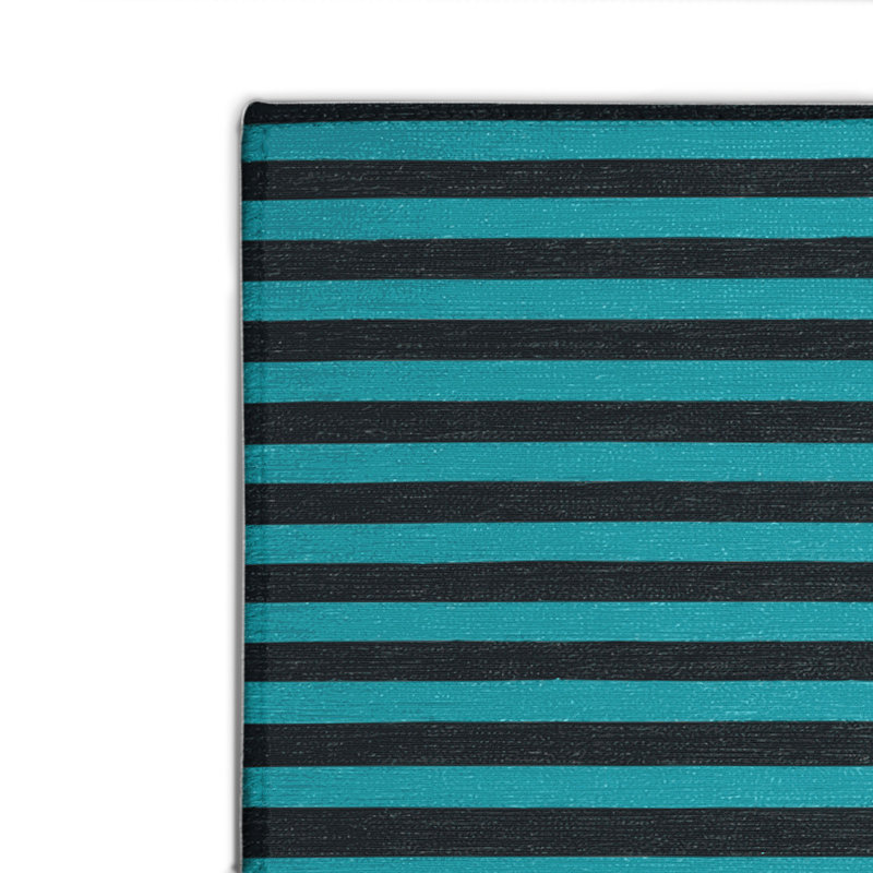 Tapis intérieur / extérieur gris HorizontalStripes, Rectangulaire 8 pi x 10 pi