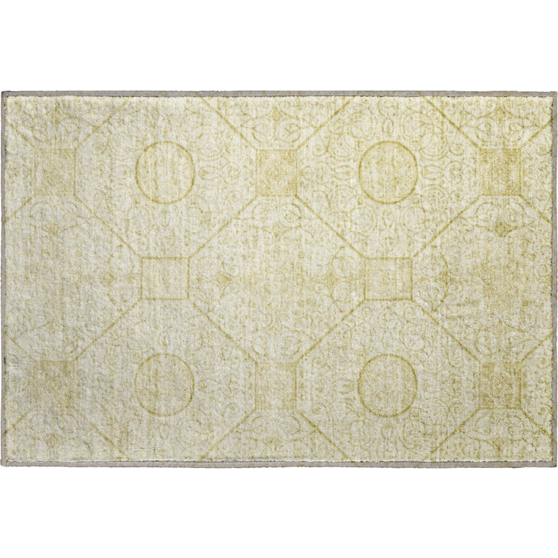Premium Machine Washable Bucz AMF1748 Geometric Rug, Rectangle 1'8" x 2'6"