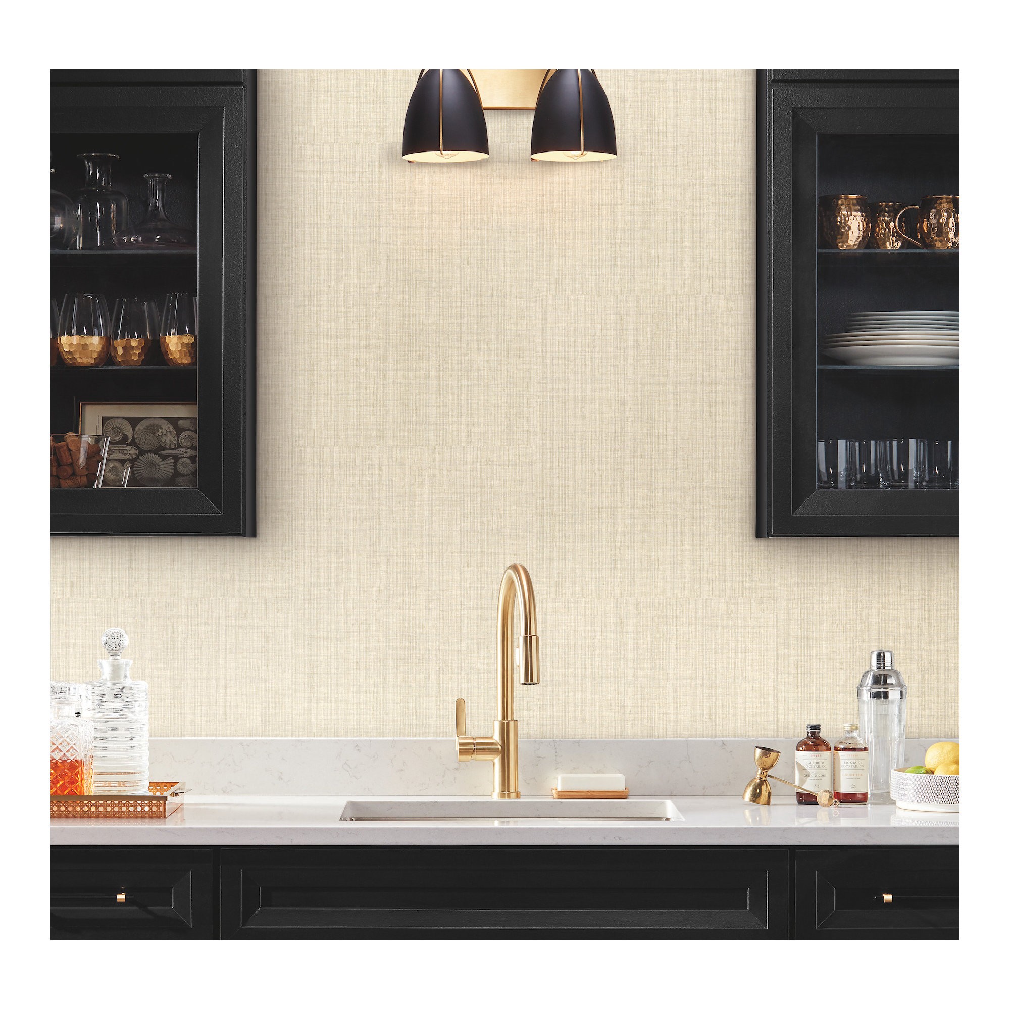 Nevitt Abstract Wallpaper, Travertine