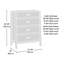 Commode 4 tiroirs, finition grise