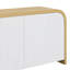 Armoire de rangement de coin moderne à 4 portes avec panneaux ondulés texturés ondulés et tablettes réglables-440310713