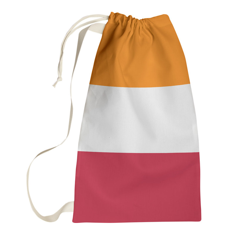 Tampa Bay Throwback Fabric Laundry Bag with Handles, Medium (36" H x 28" W), White Accent