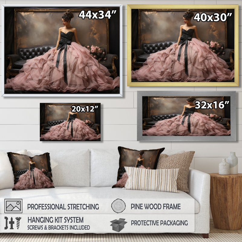 Fashion Fashion Elegance Unveile II - impressions encadrées, H 30 po x l 40 po, Cadre flottant noir