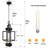 Outdoor Motion Sensor Pendant Light with Water Seeded Glass, 65" Adjustable Chain Ceiling Light for Porch Entryway Patio