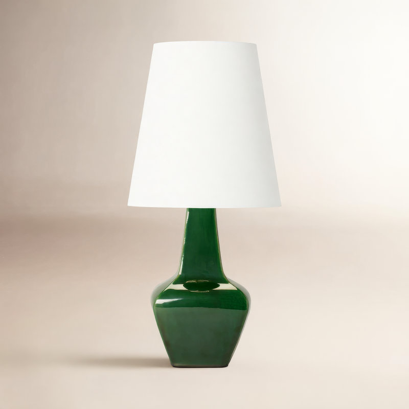 Diogo Table Lamp, 22" H x 10.75" W x 10.75" D, Green