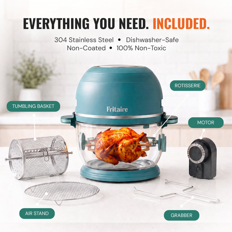 Non-Toxic Air Fryer, Lily White