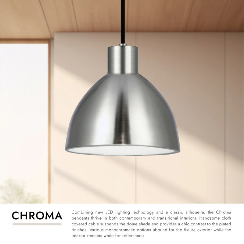 Chroma 1 - Light LED Pendant, 6.25" H x 6.25" W x 6.25" D