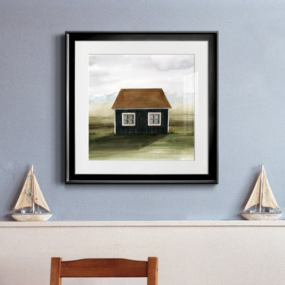 Nordic Cottage II - Toile encadrée de qualité supérieure - prête à être accrochée