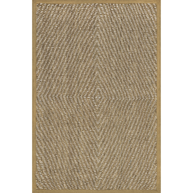 Meara Geometric Striped Seagrass Area Rug, Rectangle 8' x 10'