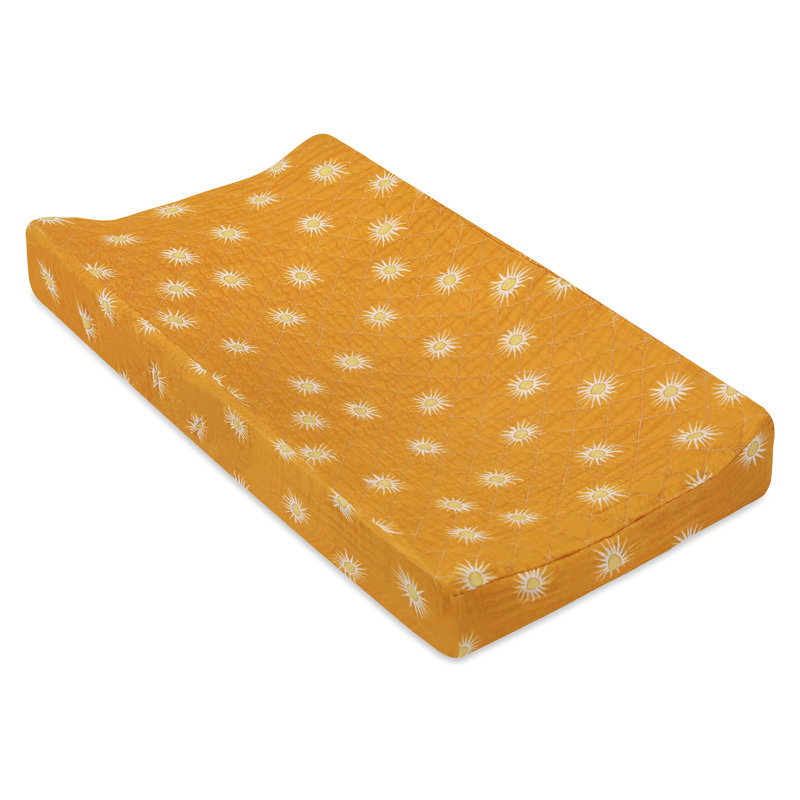 Golden Hour Quilted Muslin Changing Pad Cover