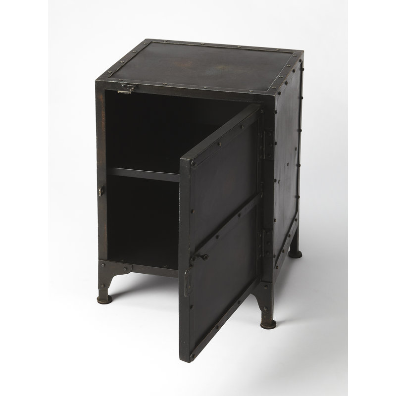  Table de bout industrielle Owen, noire