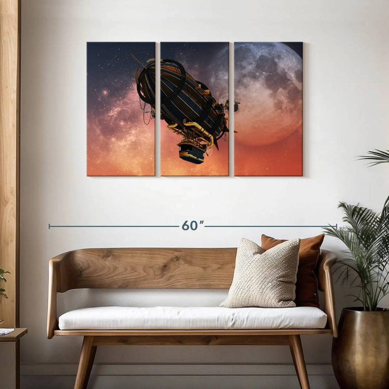 Mehar Steampunk Zeppelin, 28" H x 45" W