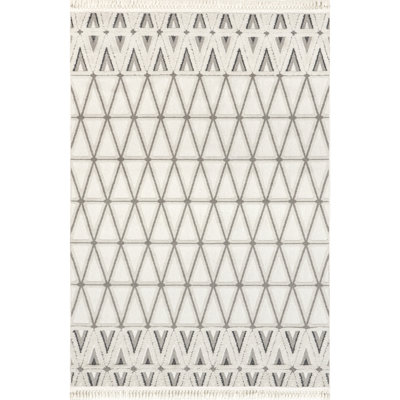 Chia Modern Moroccan Tasseled Area Rug