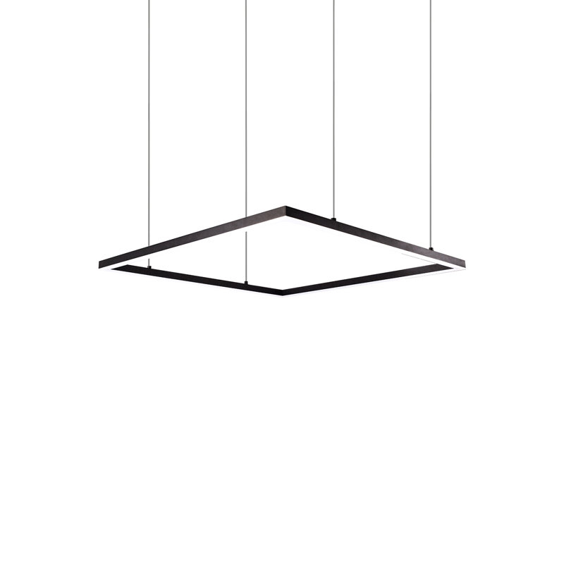 Piazza 1 - Light LED Kitchen Island Pendant, 1" H x 59.125" W x 59.125" D, Black