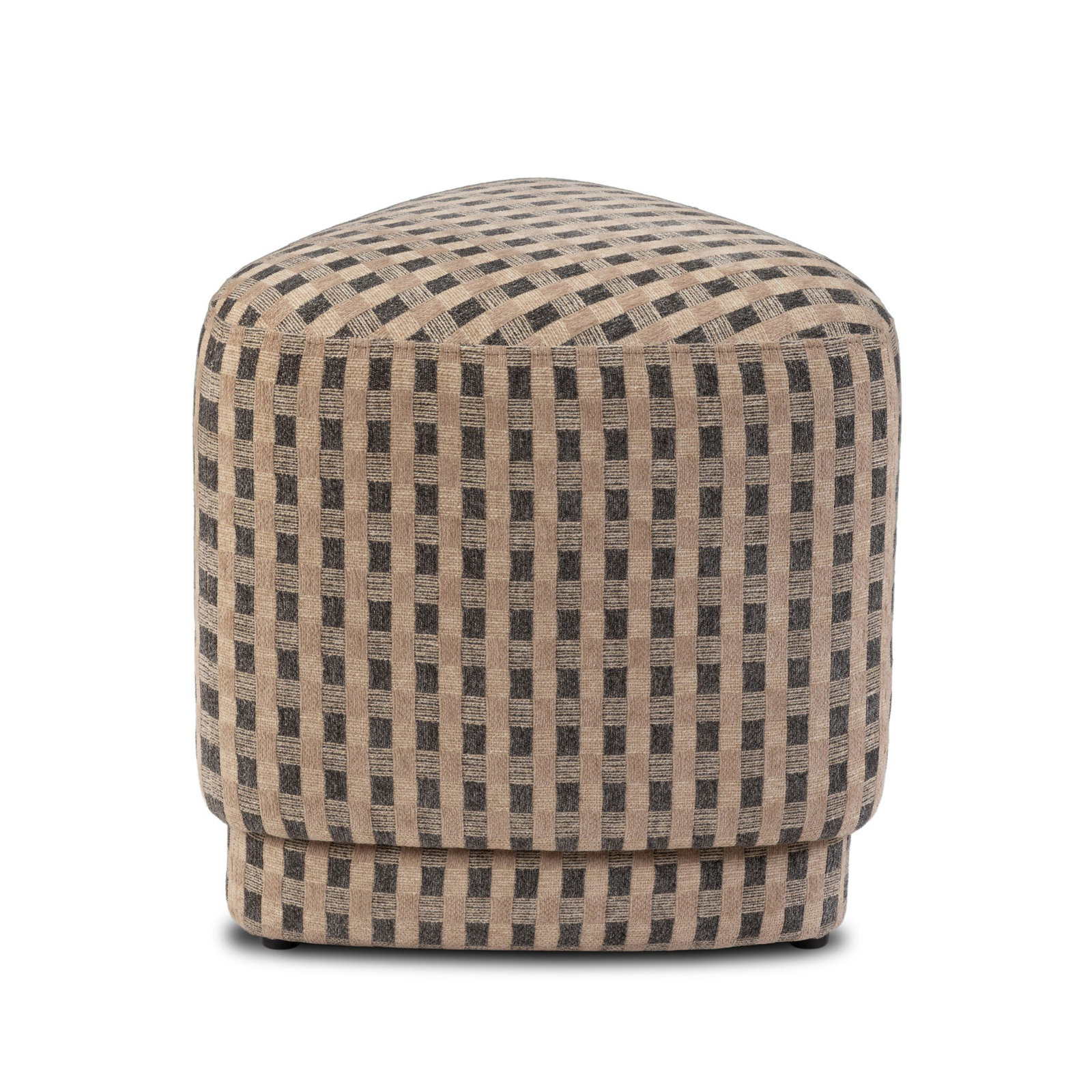 Cooney 19" Velvet Ottoman, Firefinch Fawn