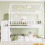 Lit superposé simple / simple avec tablettes et tiroirs pour couleur blanche-2143447196