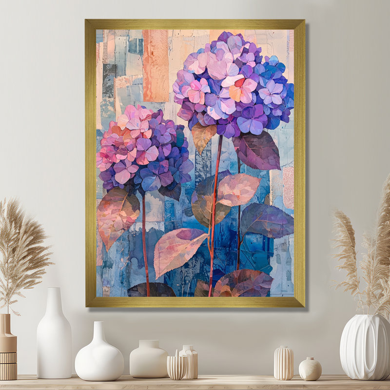 Barron - salon d'art mural floral, H 44 po x l 34 po, Doré, Picture Framed