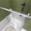 Porte de douche coulissante sans cadre avec verre trempé l 72 po x H 76 po-98173219