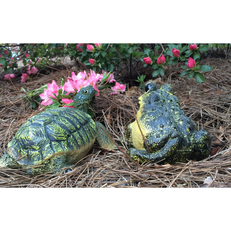 Ensemble de 2 statues de jardin Call of the Wild Toad & Turtle