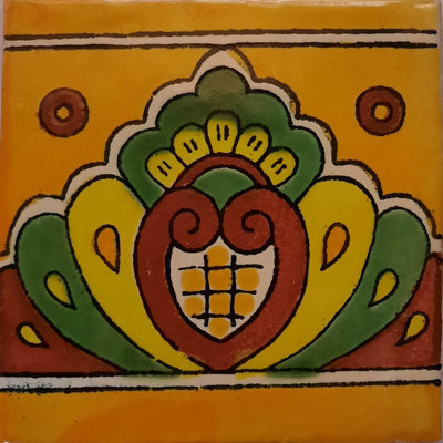 Carreau mexicain Talavera Royal Crown de 4,2 po x 4,2 po 9 pièces TalaMex