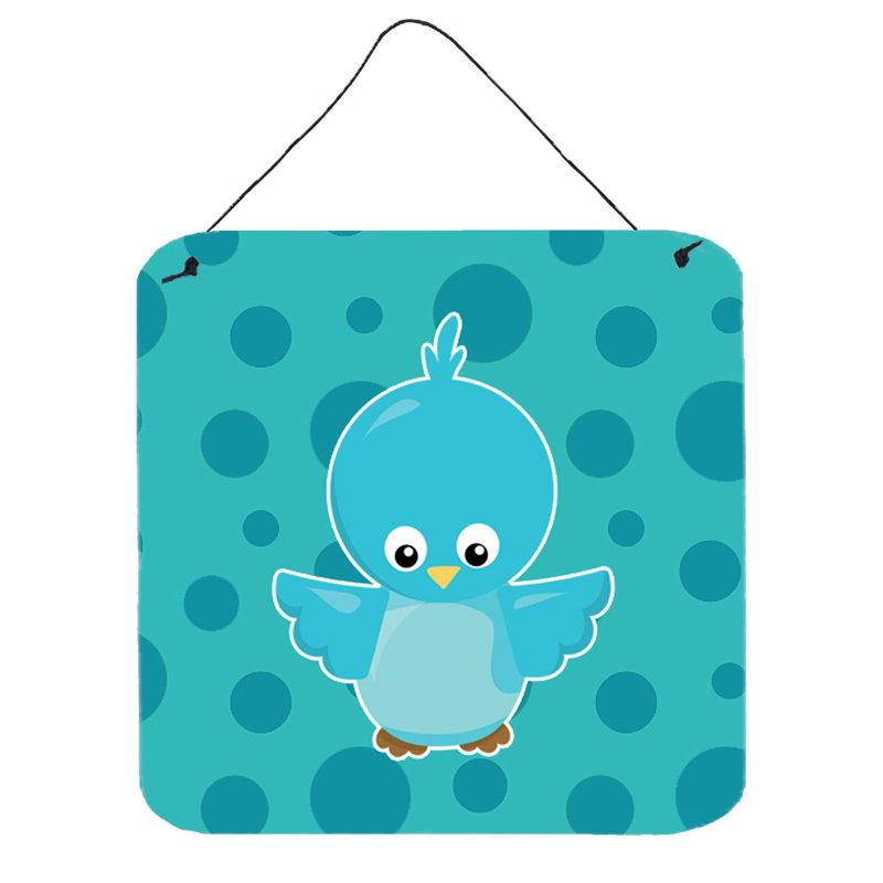 Décoration murale en aluminium oiseau on coussin