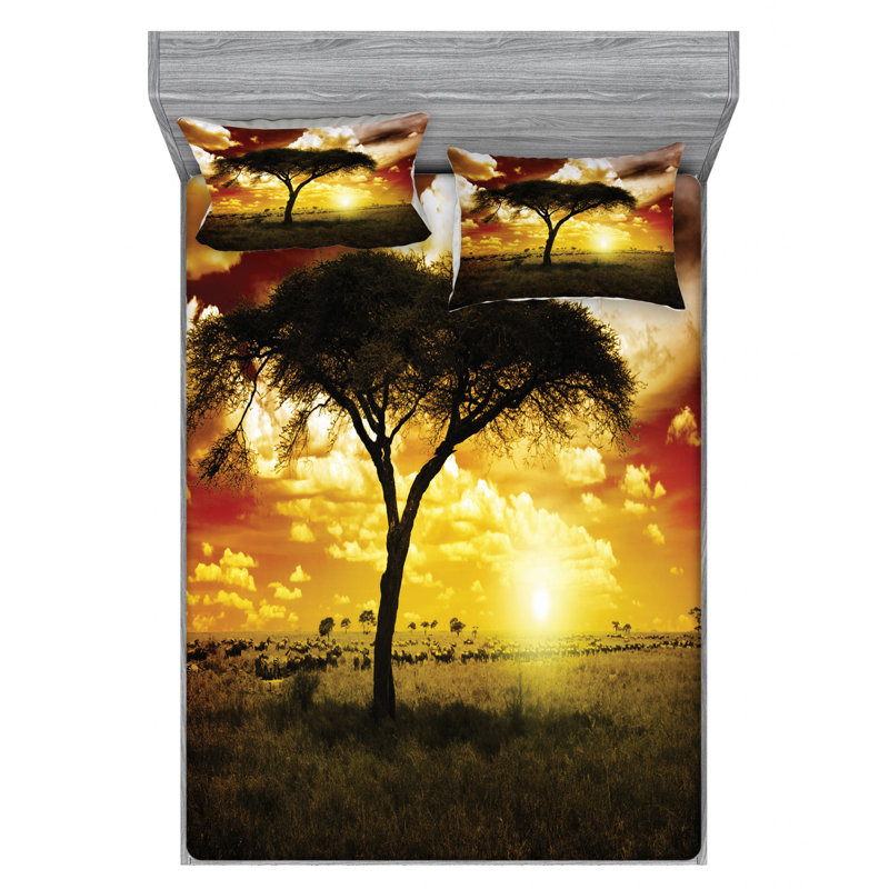 Microfiber Sheet Set, Queen Sheet Set with Fitted Sheet