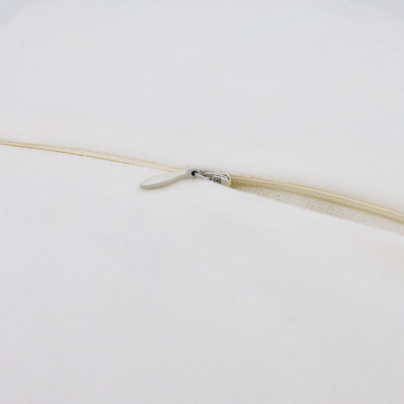 Housse de coussin décorative 3D faite à la main avec pivoine 3D, Blanc crémeux