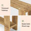 Console en bois massif 70,87 po, canapé de style campagnard étroit avec double rangement pour l'entrée, le couloir et le salon, brun chêne clair