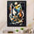 Impression noire sur toile encadrée sélectionné