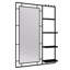 Miroir de meuble-lavabo moderne 30 po x 44 po avec tablette multifonctionnelle, grand miroir de salle de bain, miroir de décoration à cadre noir, convient