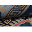 Tapis bleu marine touffeté à la main multicolore de style art déco-612899234