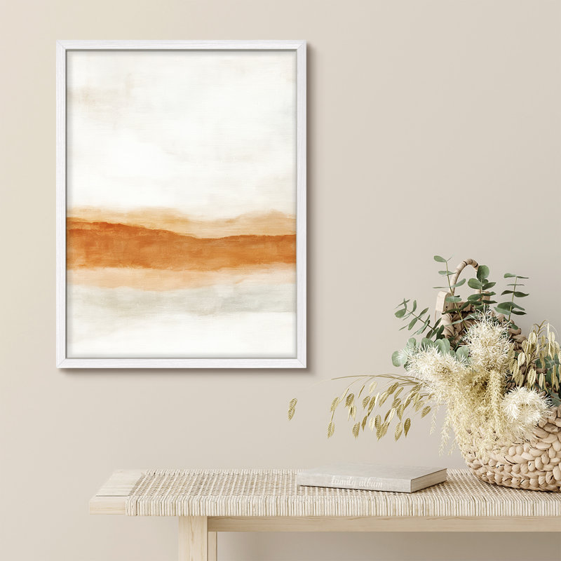 Reproduction d'art abstrait aquarelle neutre, H 14 po x l 11 po, Blanc