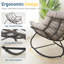 Chaise berçante de patio avec repose-pieds-1696083631