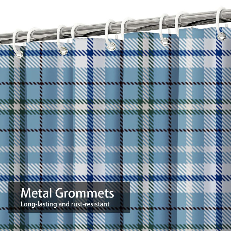 Rideau de douche Tartan, L 72 po x l 72 po