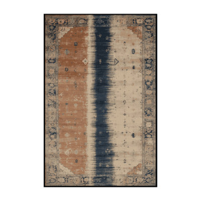 Machine Washable Overdyed Brown Area Rug