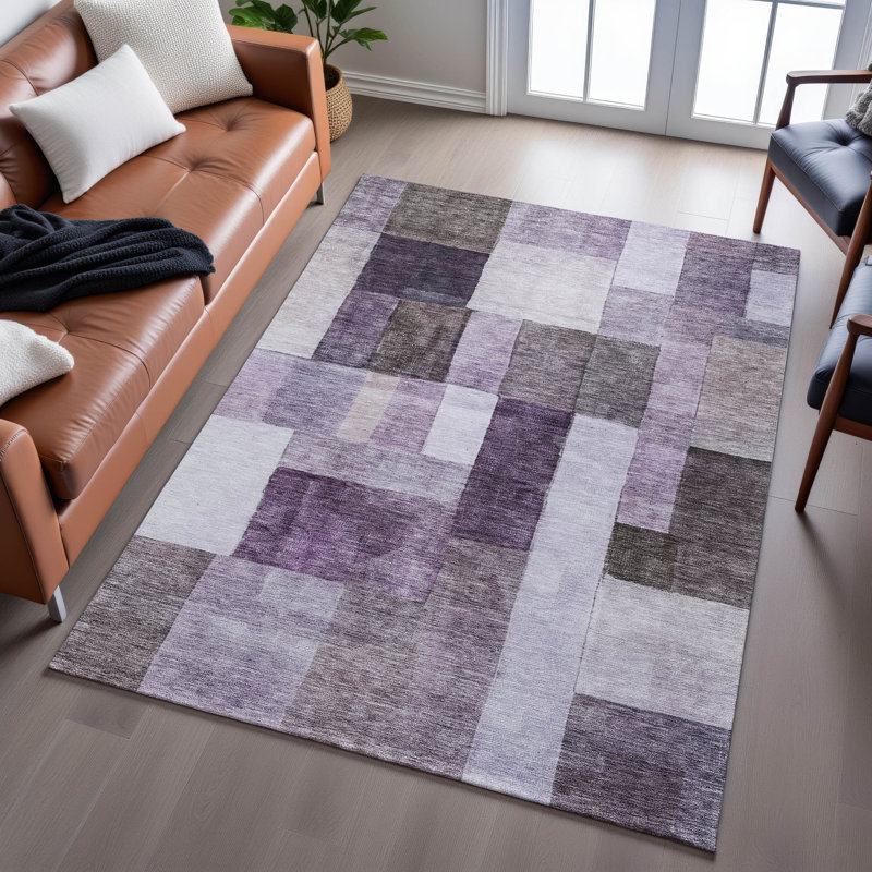 Tapis de qualité supérieure lavable à la machine Lyndhurst AMF1190, Rectangulaire 8 pi x 10 pi